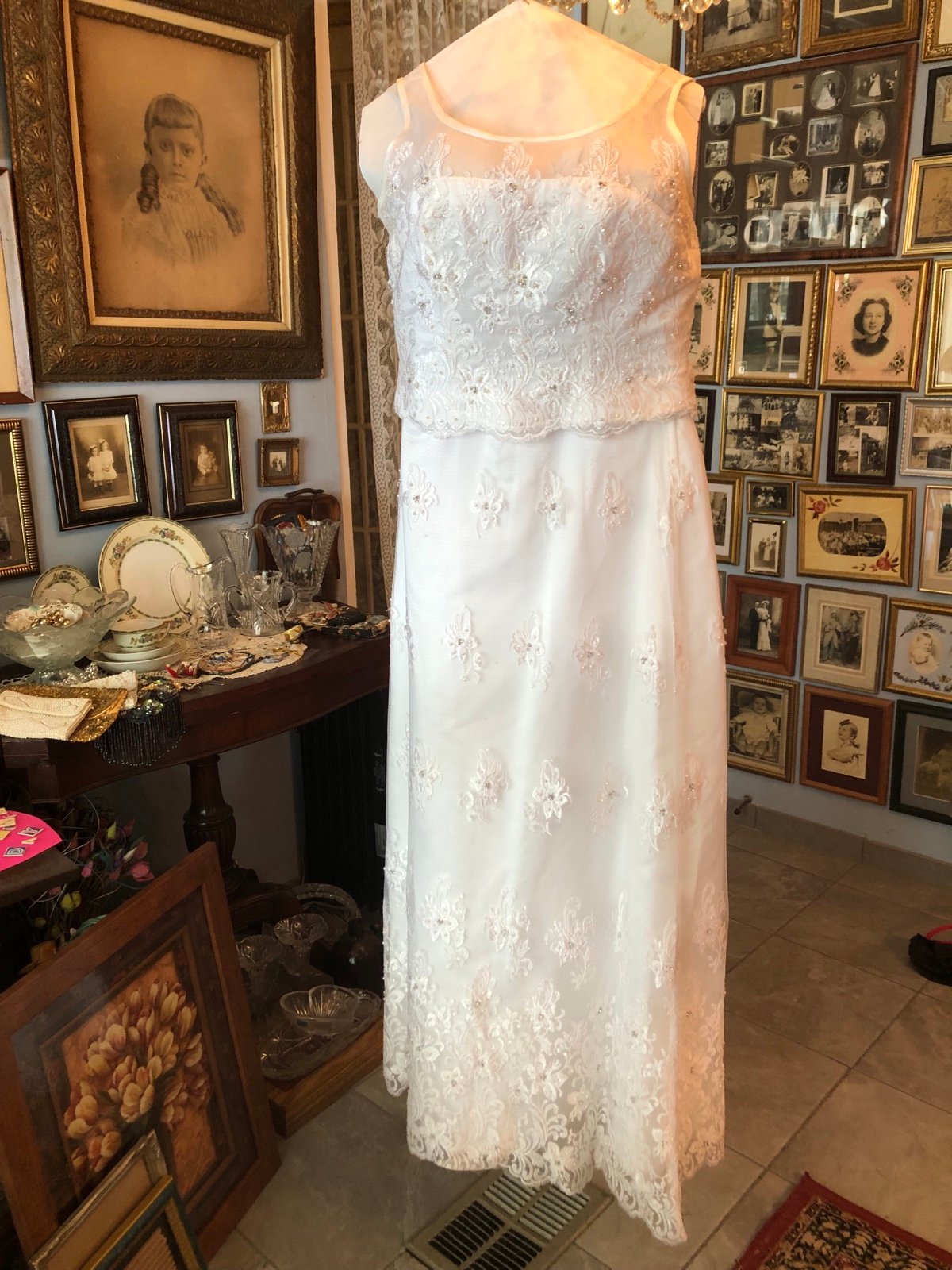 Beautiful Moda Bella Collection Mary Bridal Wedding Dress Sz 10? Look Measur
