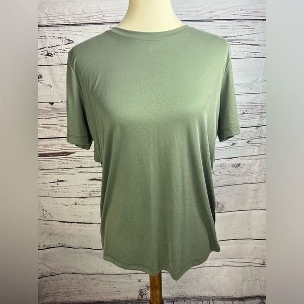 Koral Green Short Sleeve Athletic Top