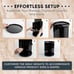 The Perfect Cosmetic Organizer for Bedroom Dresser or Vanity Countertop. (Black)