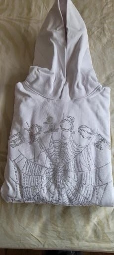 Large white sp5der hoodie