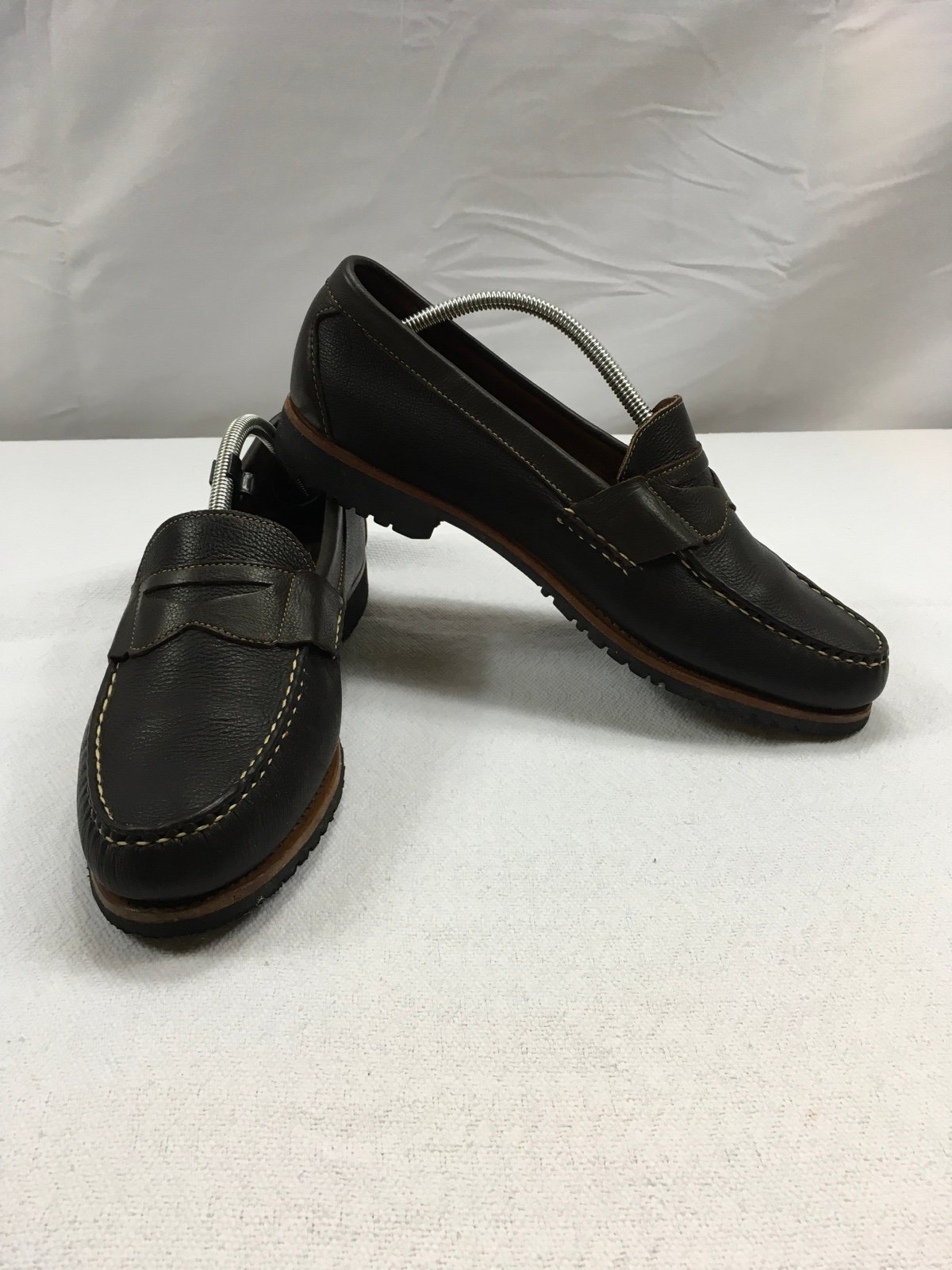 Allen Edmonds Pebbled Leather Slip On Penny Loafers