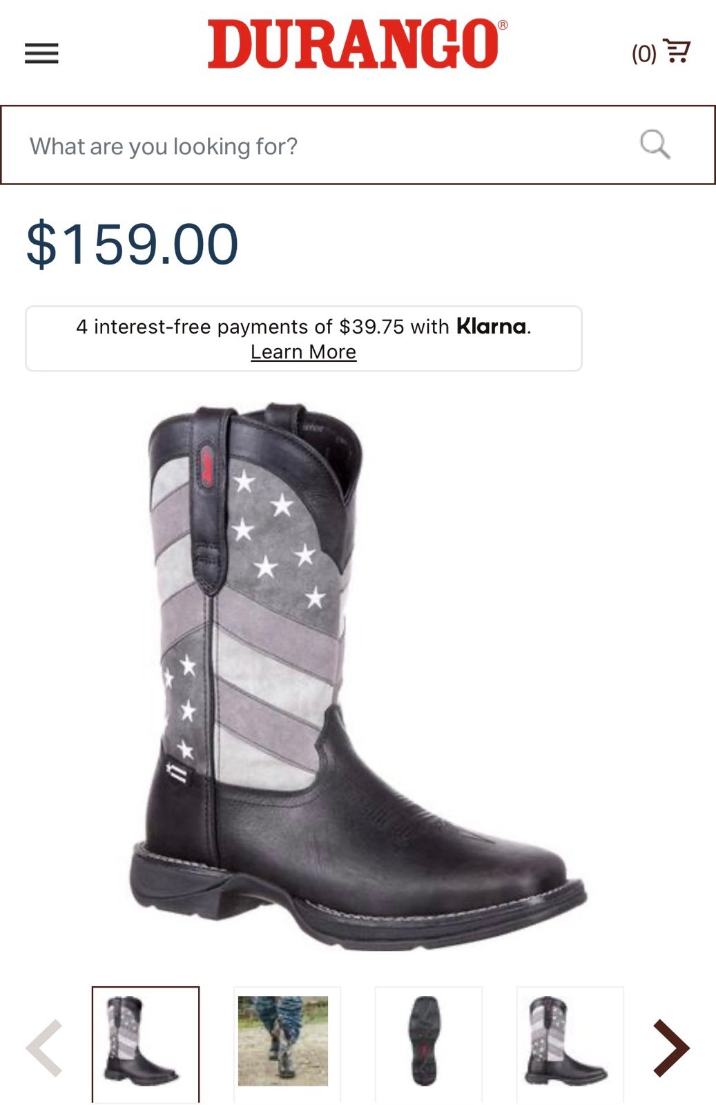 Durango Black Flag Western Boots