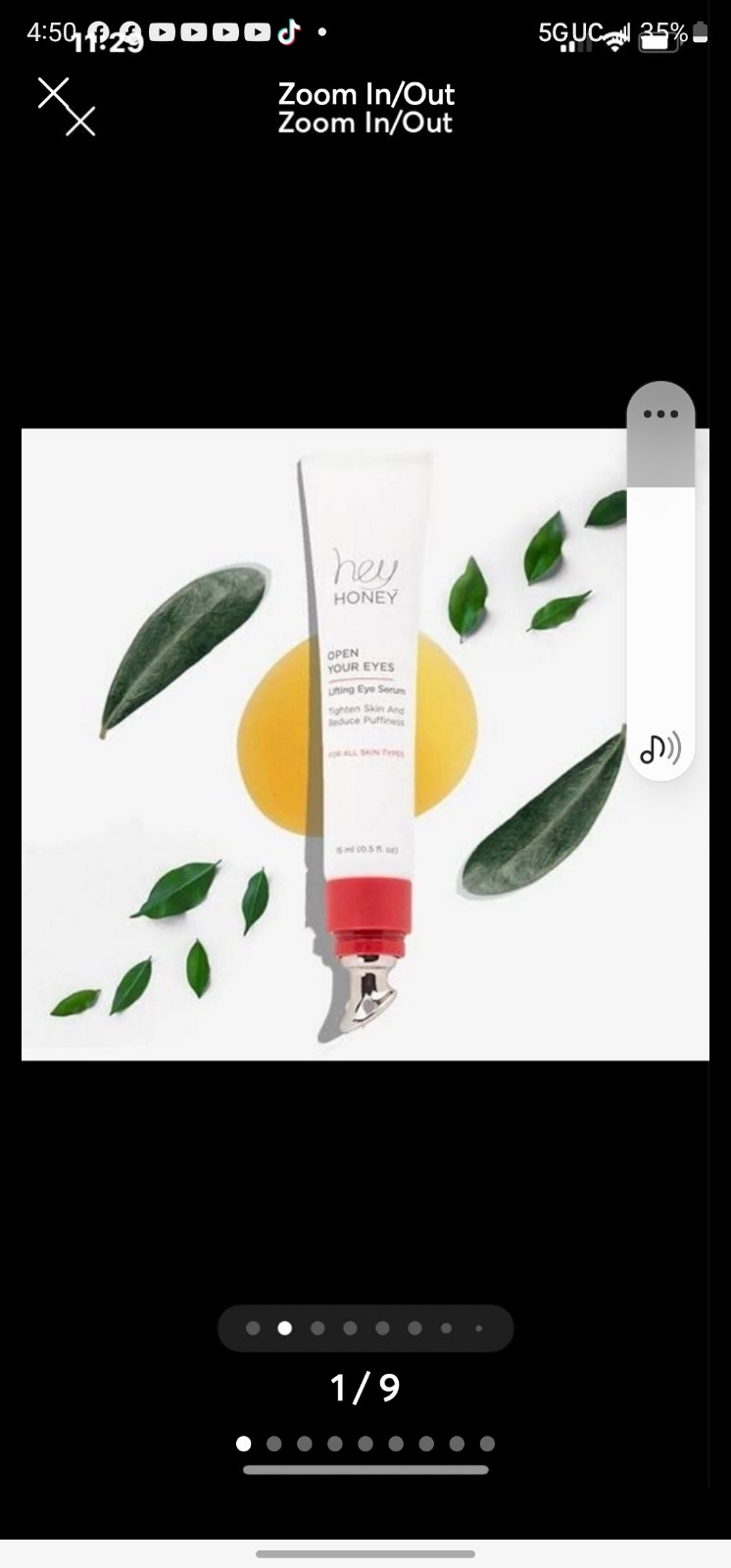 Hey Honey Open Your Eyes Eye Contour Lifting Fluid New!