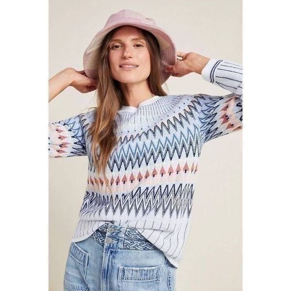 Anthropologie Libby Fair Isle Sweater XS