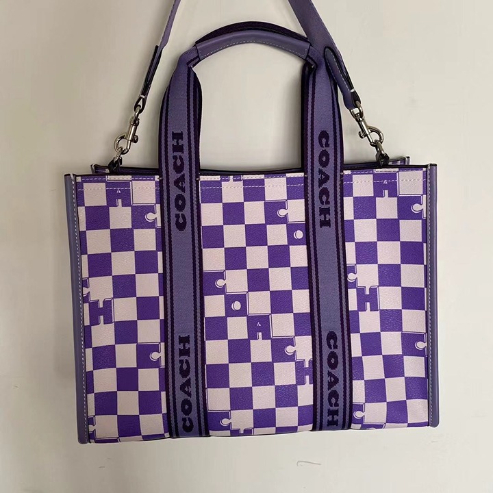 Coach Smith Tote Bag With Checkerboard Print