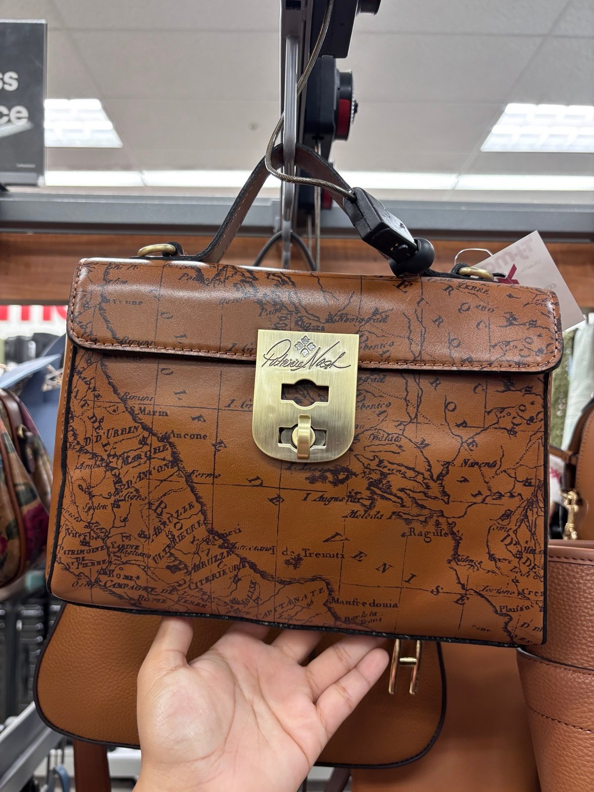 europe map satchel bag