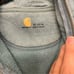 Carhartt youth fleece lined zip hoodie jacket embroidered logo front XL 14/16