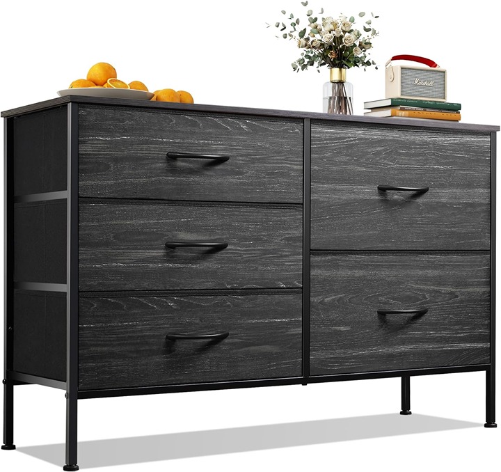 Dresser for Bedroom with 5 Drawers Wide Bedroom Dresser