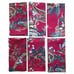 6 Pottery Barn Napkins Spice Route Chinoiserie Red Elephant Camel Peacock India