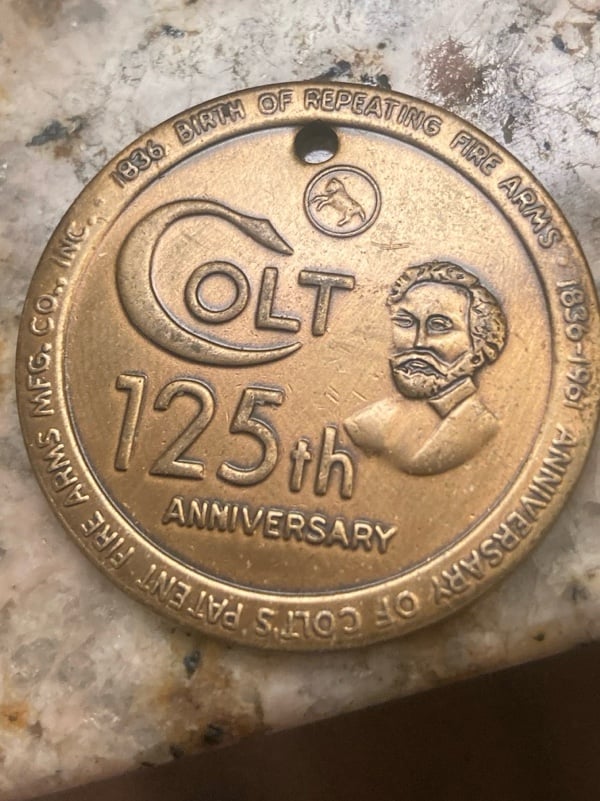 Colt 125th anniversary coin 1961