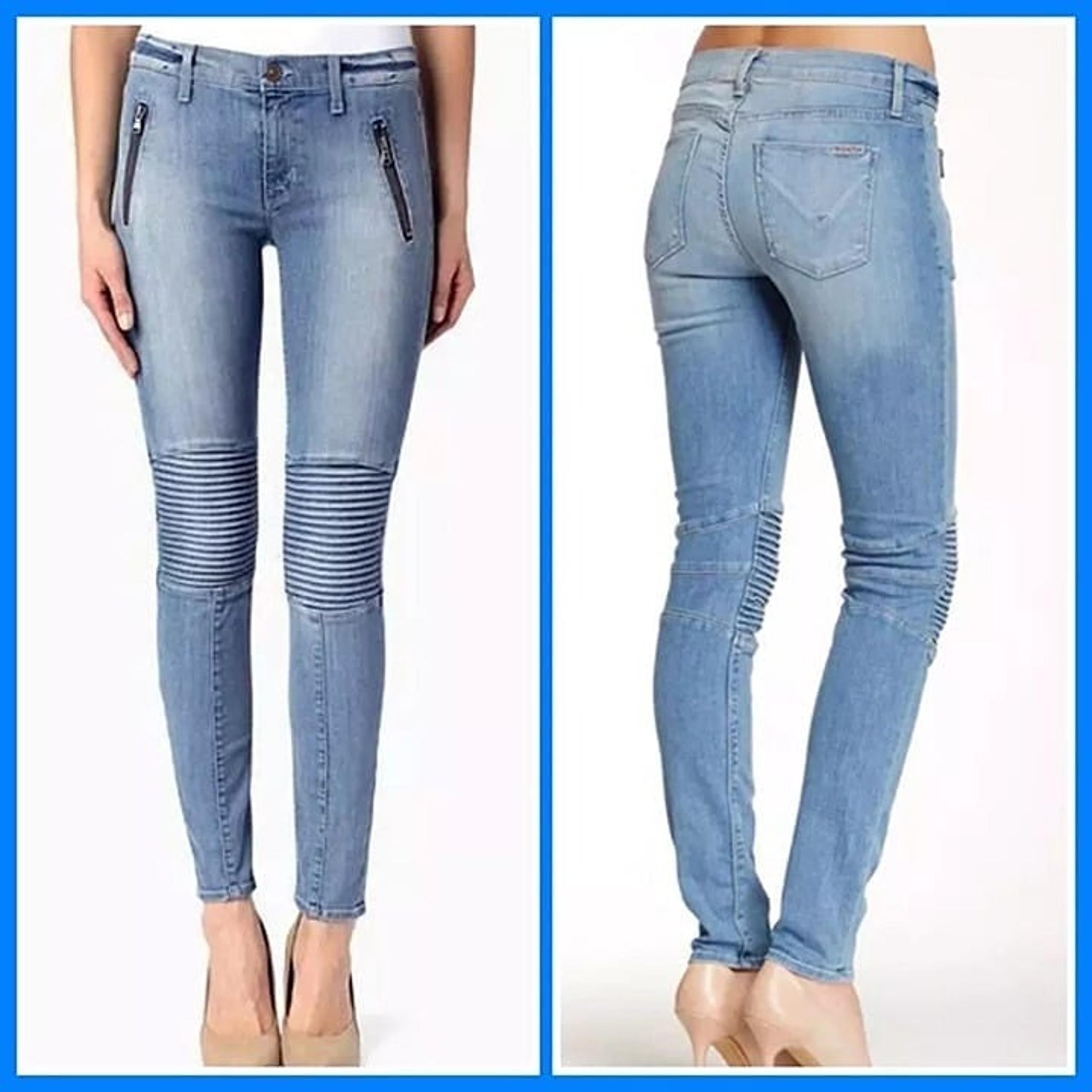 Hudson Jeans Stark Moto Skinny Jeans Ankle in Vandal Women's Size 28/6 EUC