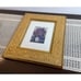 Gold Framed Purple Floral Still Life Lithograph Print Shu Leu, Vintage Wall Art