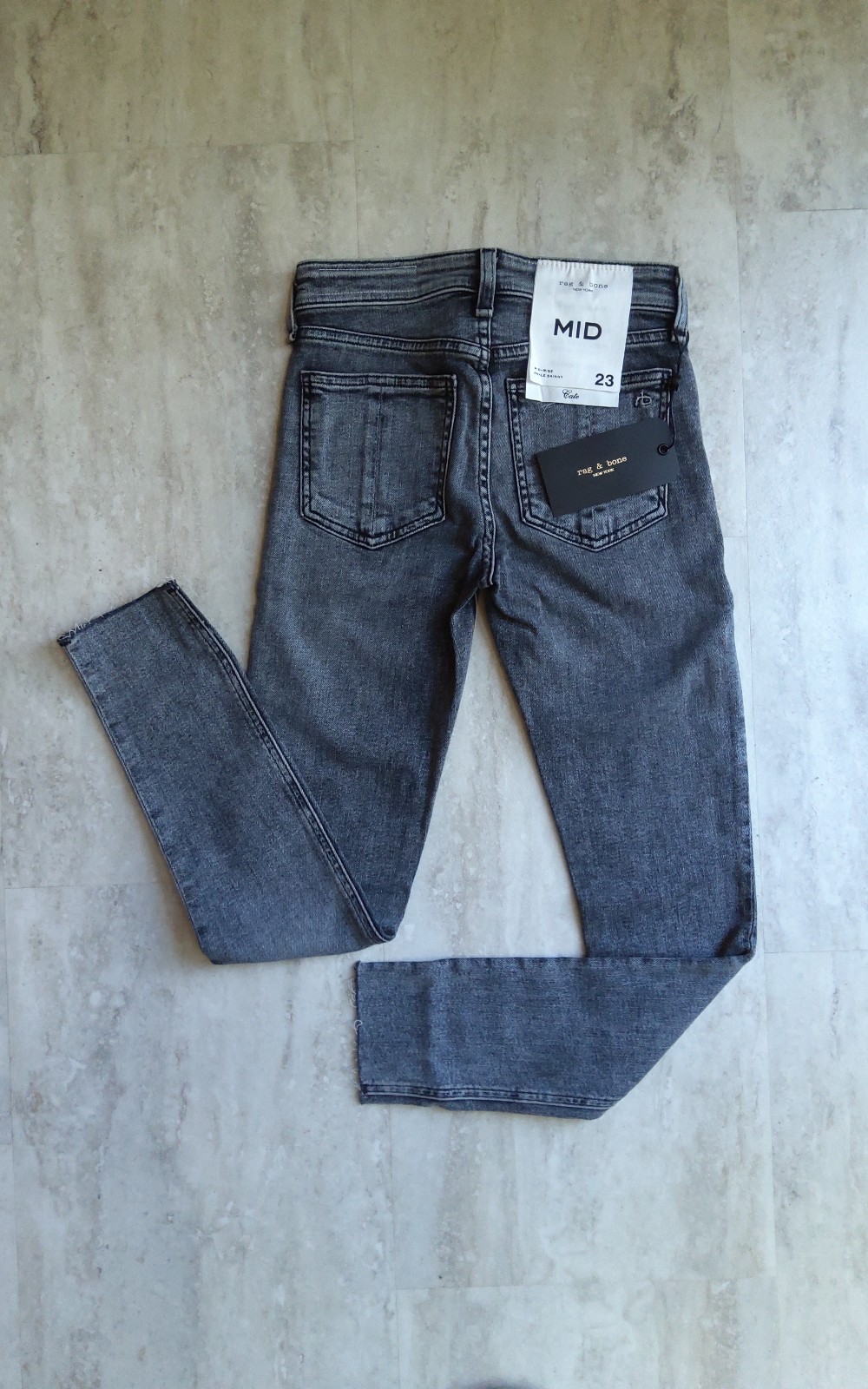 Rag & Bone NWT 225 Cate Mid-Rise Skinny Jeans In Black Sage - 23
