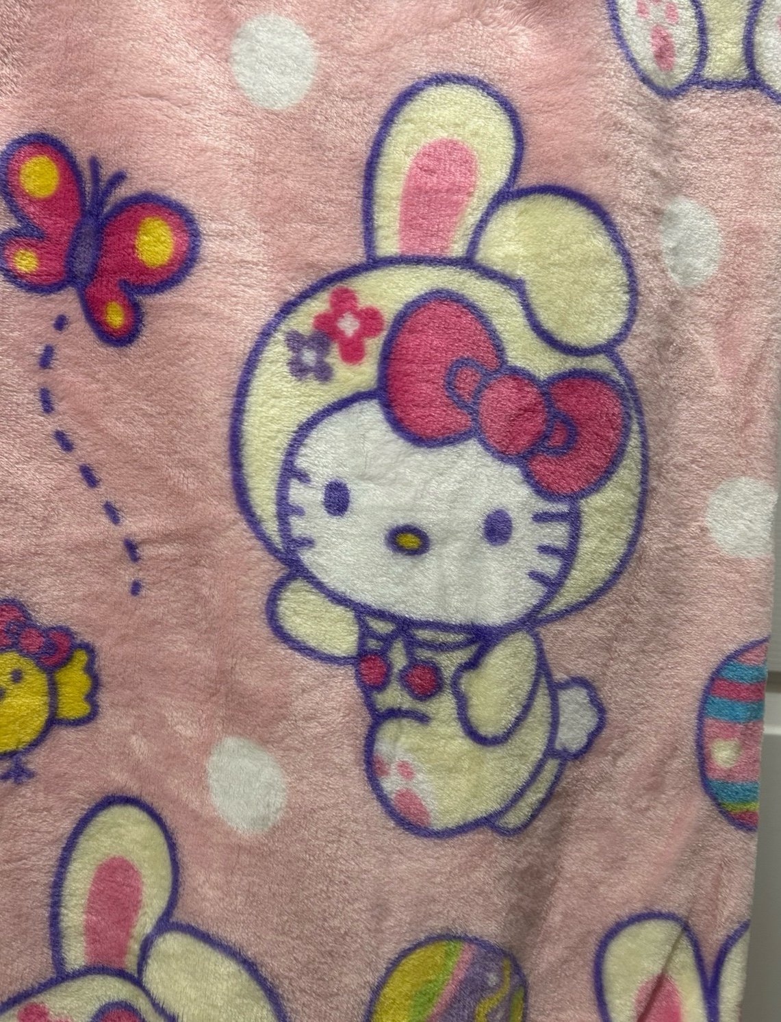 Hello Kitty Pink Bunny Easter blanket