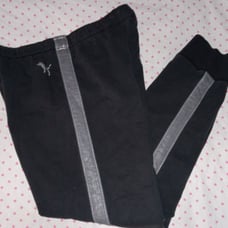 HTF Rare PINK Victoria's Secret Metallic Silver&Black Fitted Joggers Full Length