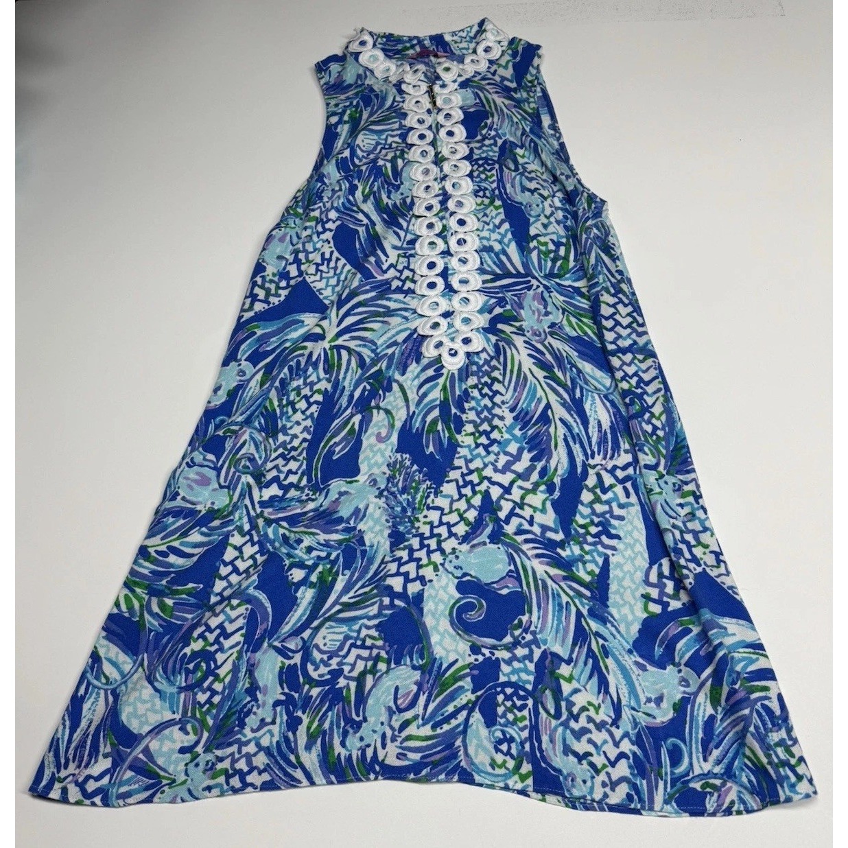 Lilly Pulitzer size 4 Jane Shift Dress Zip Front Terry