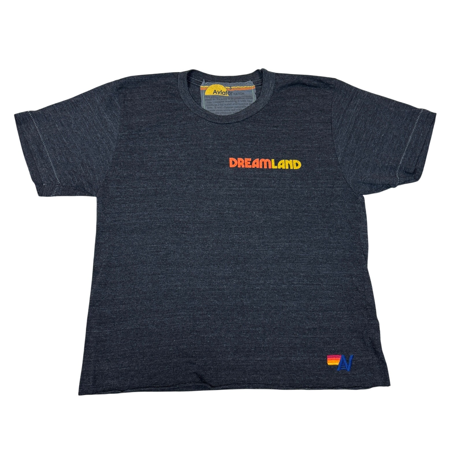 Aviator Nation Dreamland Cropped Boyfriend Tee Shirt Women's Small