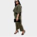 Asos Curve Vneck Kimono Sleeve Olive Green Jumpsuit Size 24 NWT