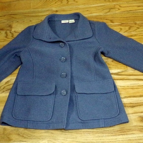 LL Bean Coat Wool Small Petite