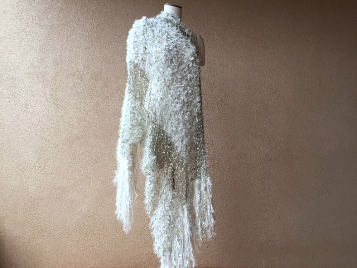 Ivory Wedding Wrap Wedding Accessories Bridal Block Wedding Shawl Fringe Shawl