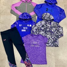 Girls UNDER ARMOUR/NORTH FACE Sweatshirts…Shirt…Jacket & Leggings, sz XL