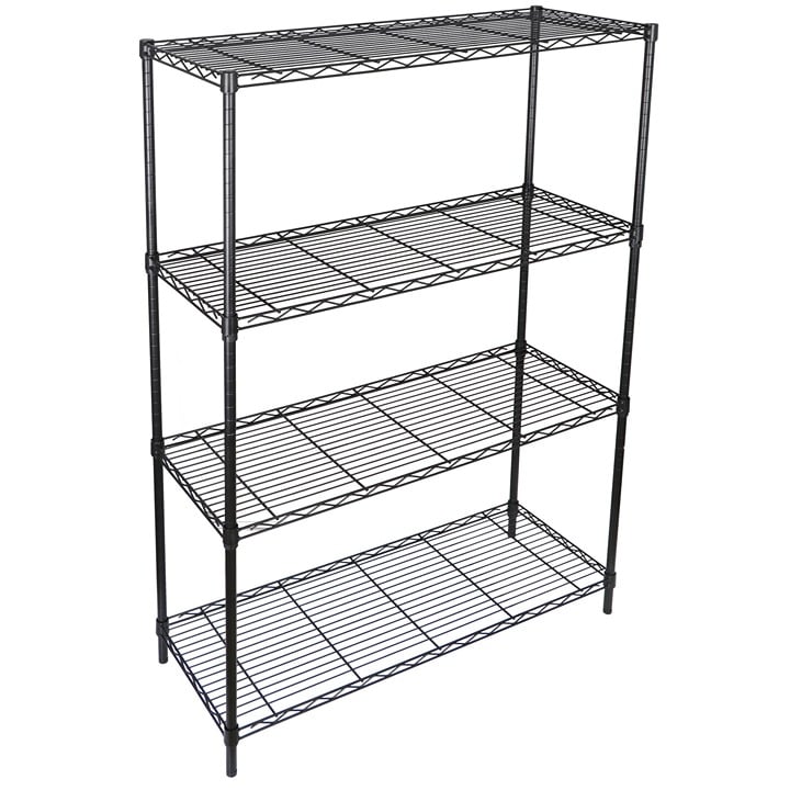 4 Shelf Adjustable Heavy Duty Storage Shelving Unit Steel Organizer Wire Rack