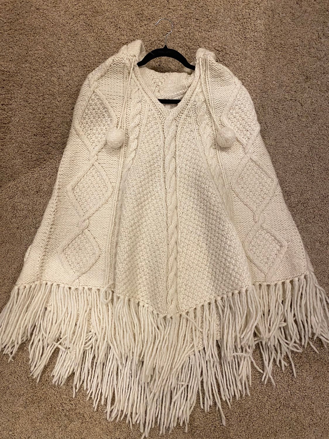 100% wool poncho