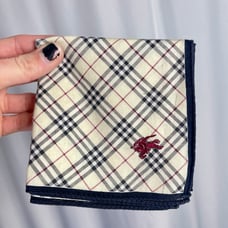 Burberry | vintage unisex blue Nova Check silk hankerchief
