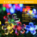Solar Flower String Lights, 2 Pack 30.6