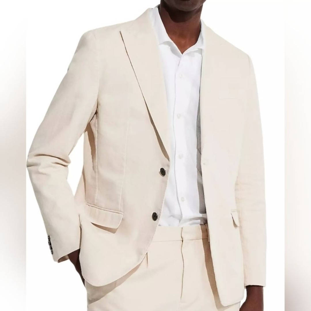 EXPRESS EDITION Organic COTTON JACKET BLAZER in creme SIZE 40R