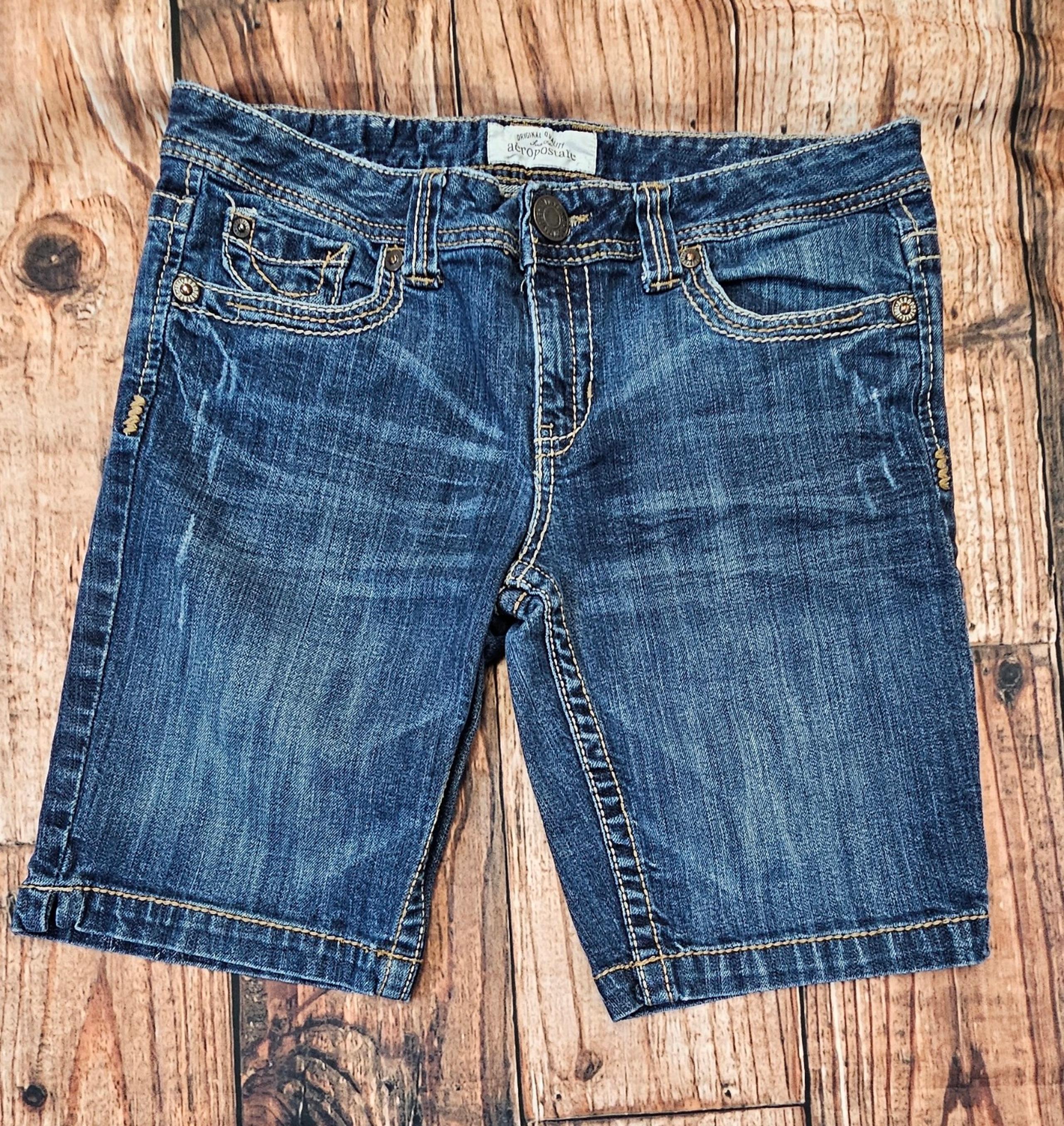 Aeropostale Distressed Women’s Denim Bermuda Shorts Size 11/12
