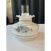 Vintage Floral Painted Ruffled Milk Glass 6 7/8” Fitter Hurricane Lamp Shade