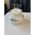 Vintage Floral Painted Ruffled Milk Glass 6 7/8” Fitter Hurricane Lamp Shade