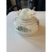 Vintage Floral Painted Ruffled Milk Glass 6 7/8” Fitter Hurricane Lamp Shade