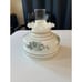 Vintage Floral Painted Ruffled Milk Glass 6 7/8” Fitter Hurricane Lamp Shade
