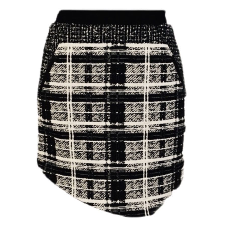 Marissa Webb Miniskirt with Leather Trim