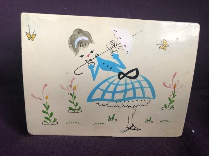 Japan Bloomer Girl Music Jewelry Box vtg. A_T-1_#1