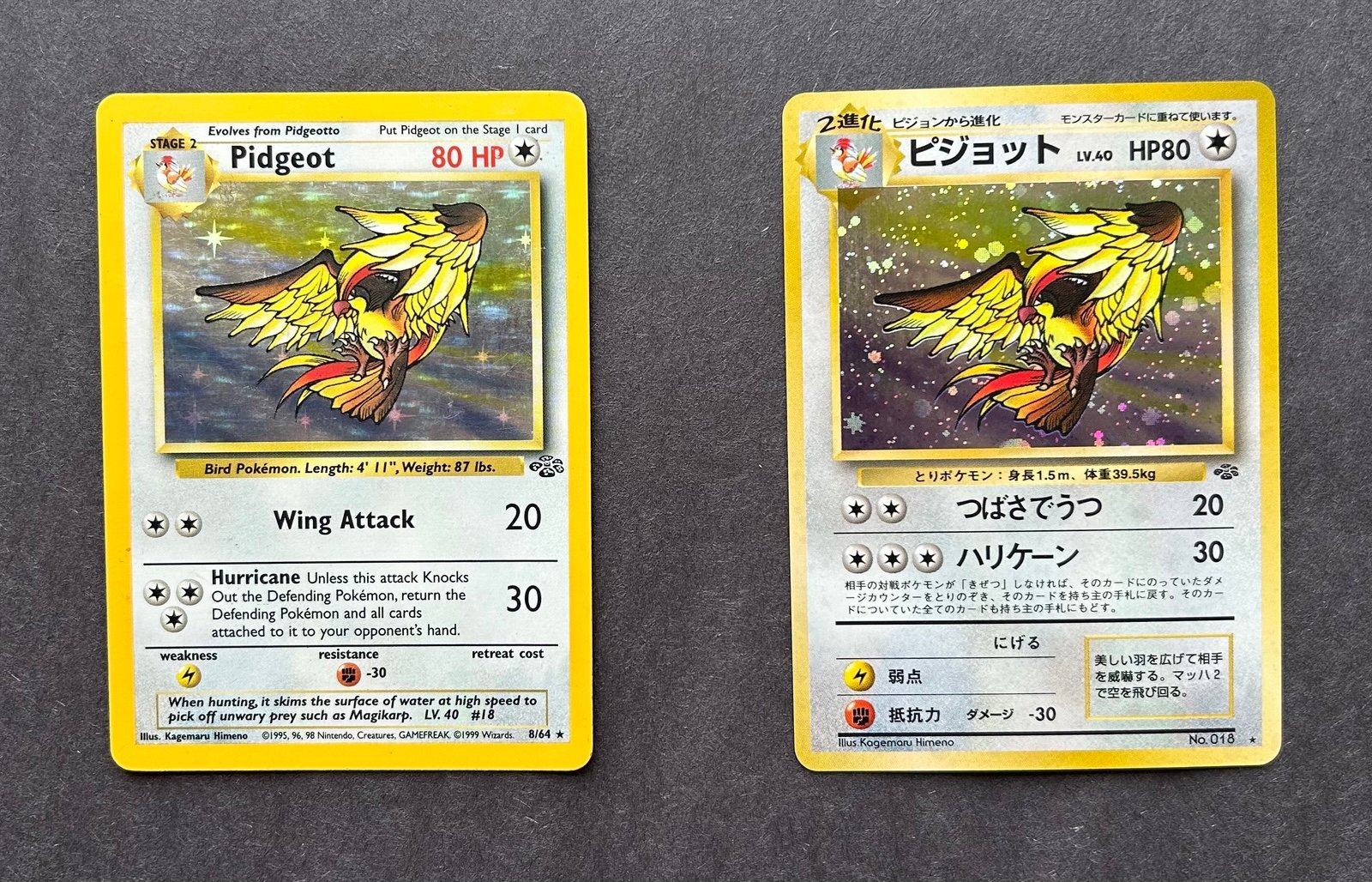 Pokemon Pidegot Base Set Holo - Bundle