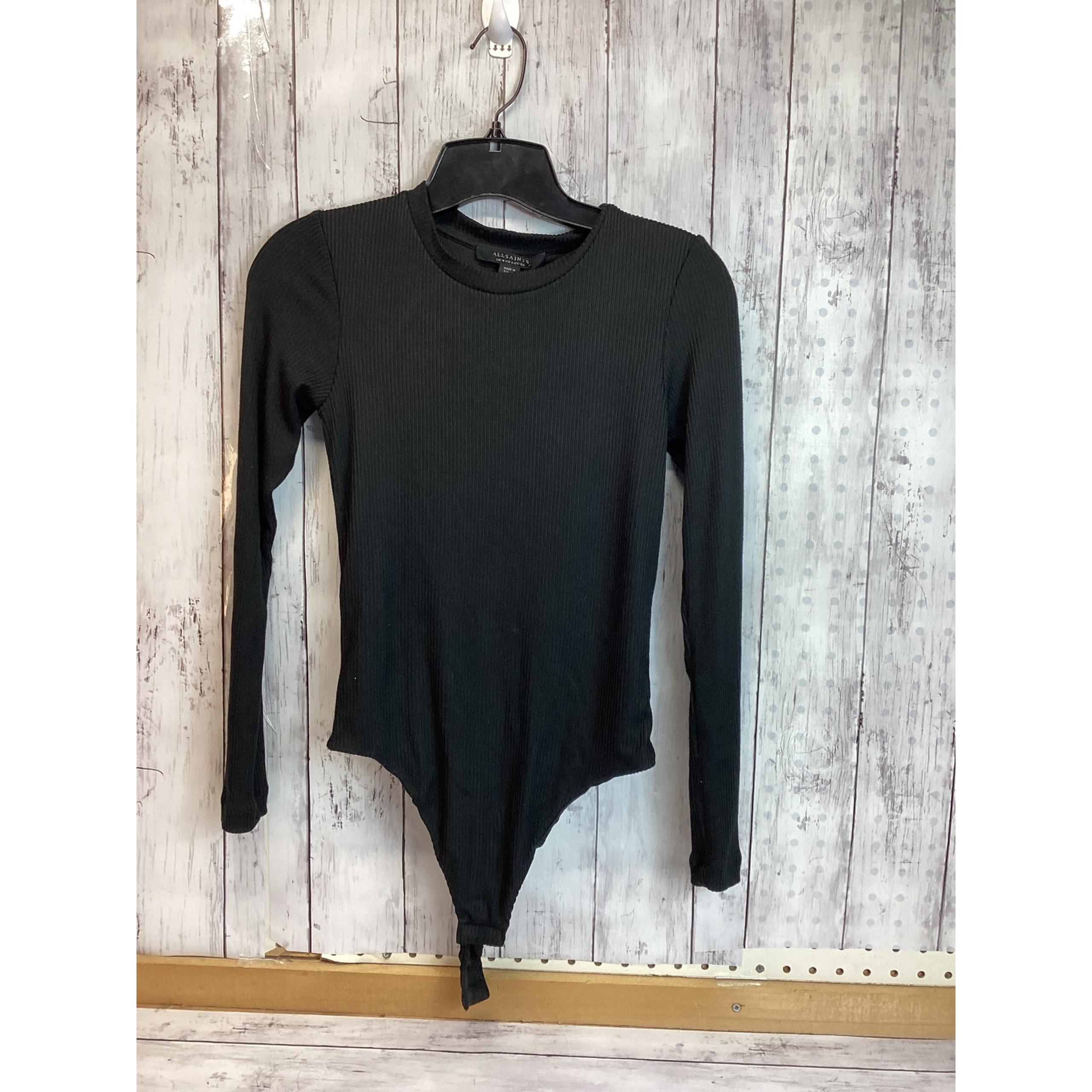 All Saints Long Sleeve Body Suit-Breathable Ribbed Knit Soft Leotard Top NWT