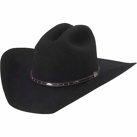 Justin Unisex Black Hills Black 100% Wool Felt Western Cowboy Hat 7 1/8 XX 55