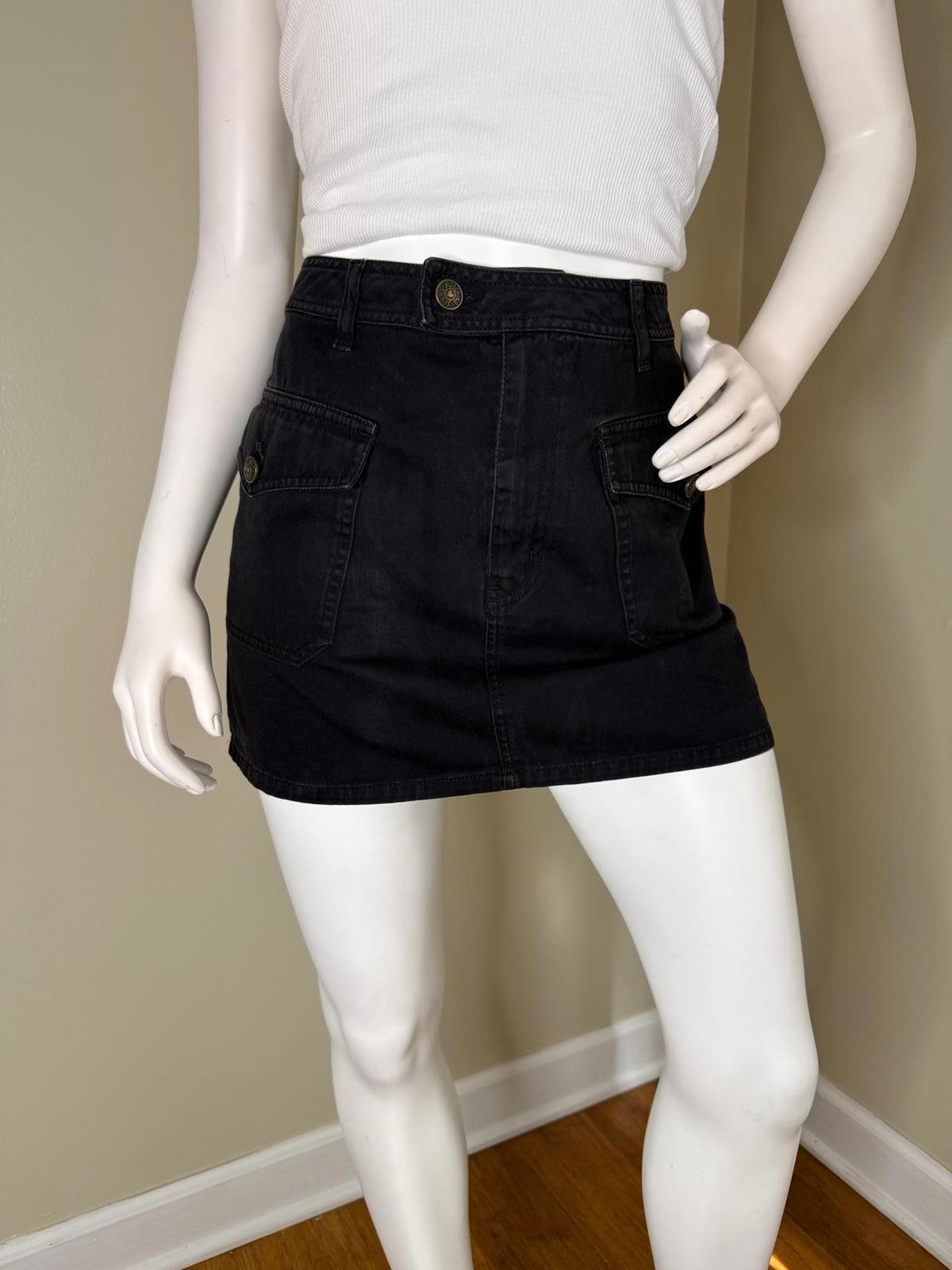 Moschino Jeans Black Mini Skirt  Size 8  Y2K Casual Chic Designer Staple