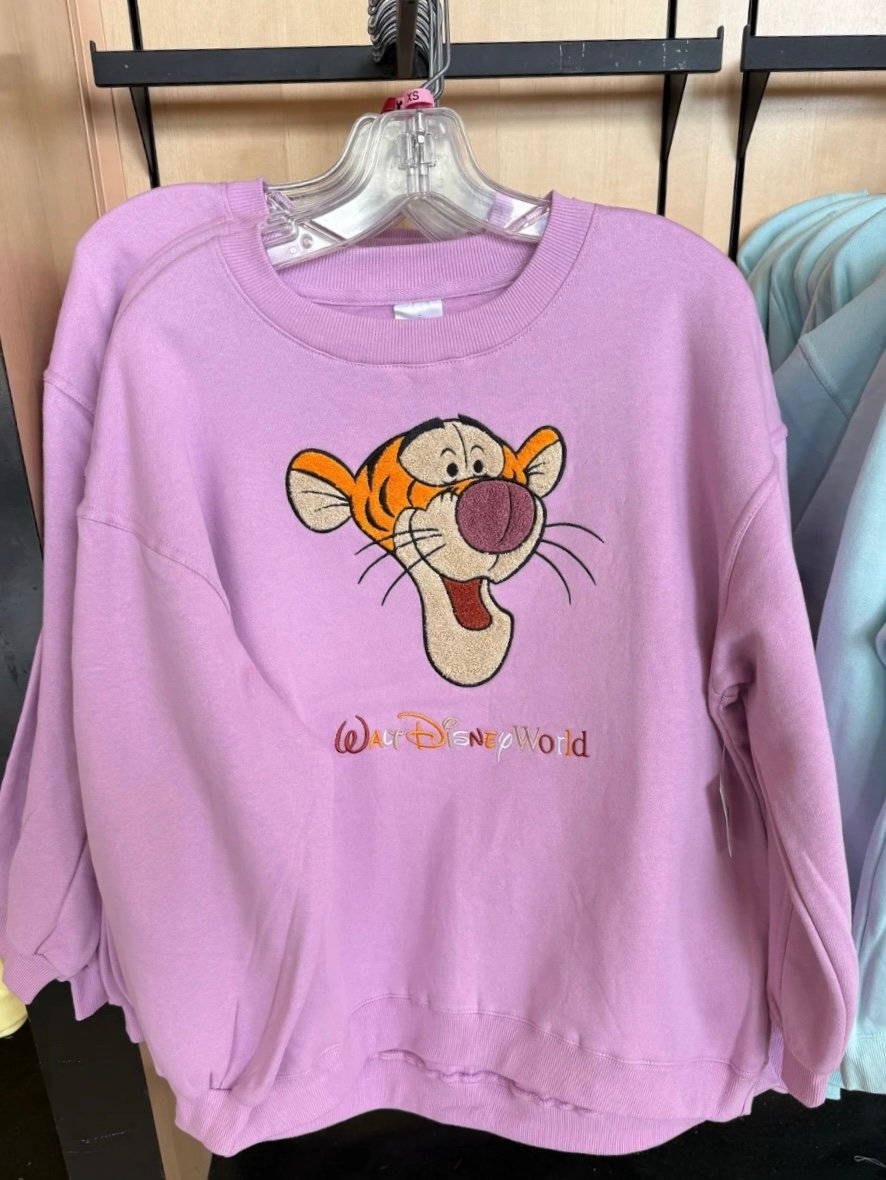 Disney Parks Sweatshirt 2025 Embroidered Tigger Adult Unisex Oversized Size Med