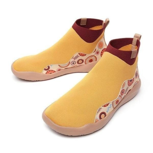UIN Women's Shoes High Top Knitted Boots Sneaker (Rudbeckia II Madrid II )No Box