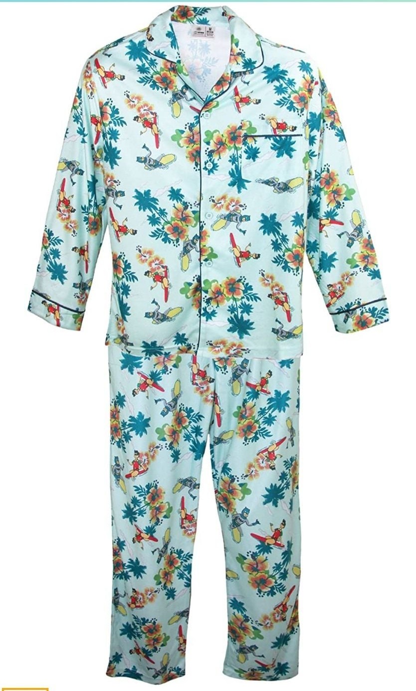 Batman & Robin Mens Retro Pajama Set