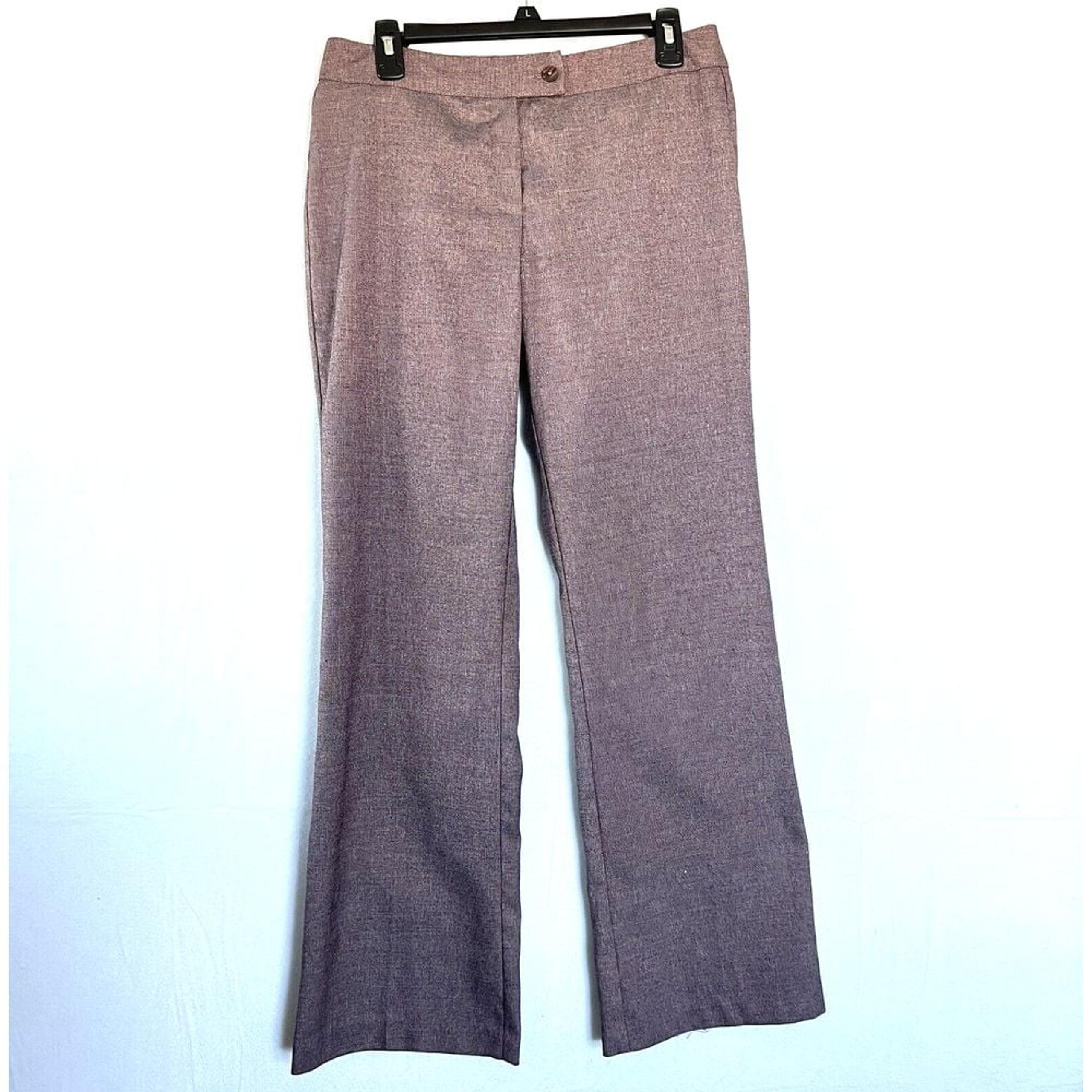 Alyn Paige Womens Dress Career Pants 31" waist 32" long Burgundy Flared