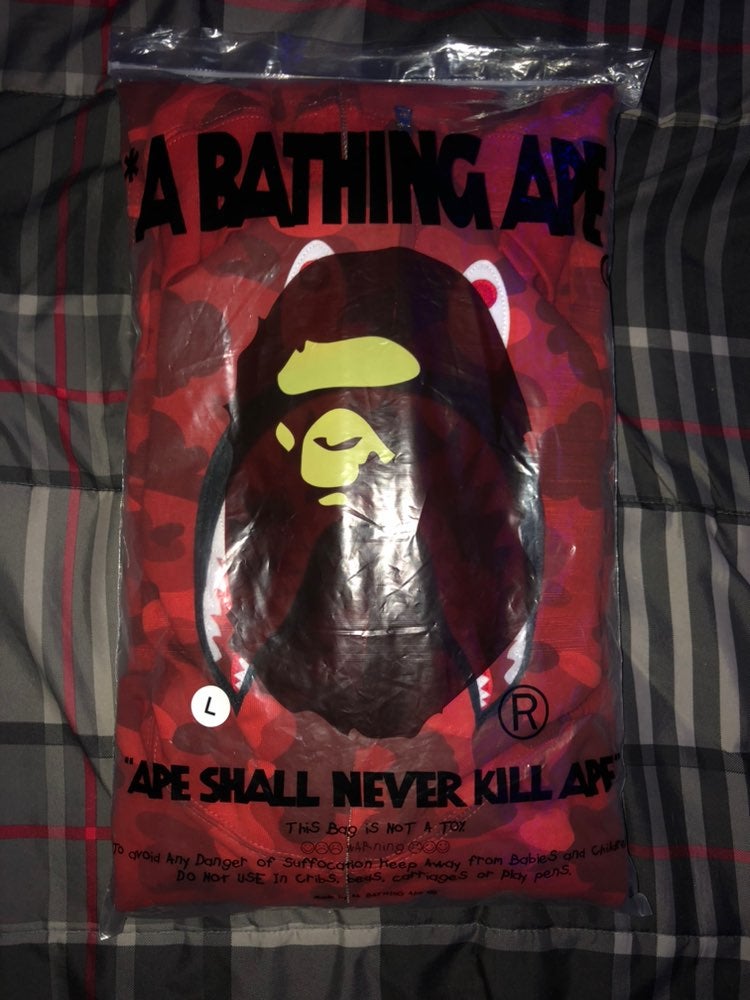 Red Camo BAPE Full Zip Hoodie