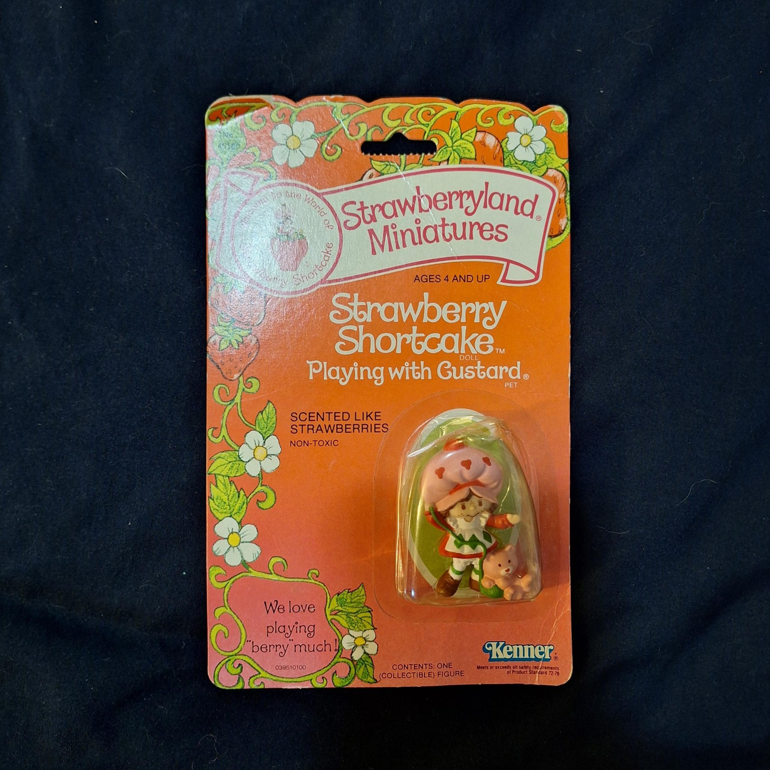 Vintage Strawberry Shortcake with Custard Playing with Yarn MOC Mini
