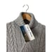 Aran Mor womens size xs gray turtleneck cable knit sweater new ireland