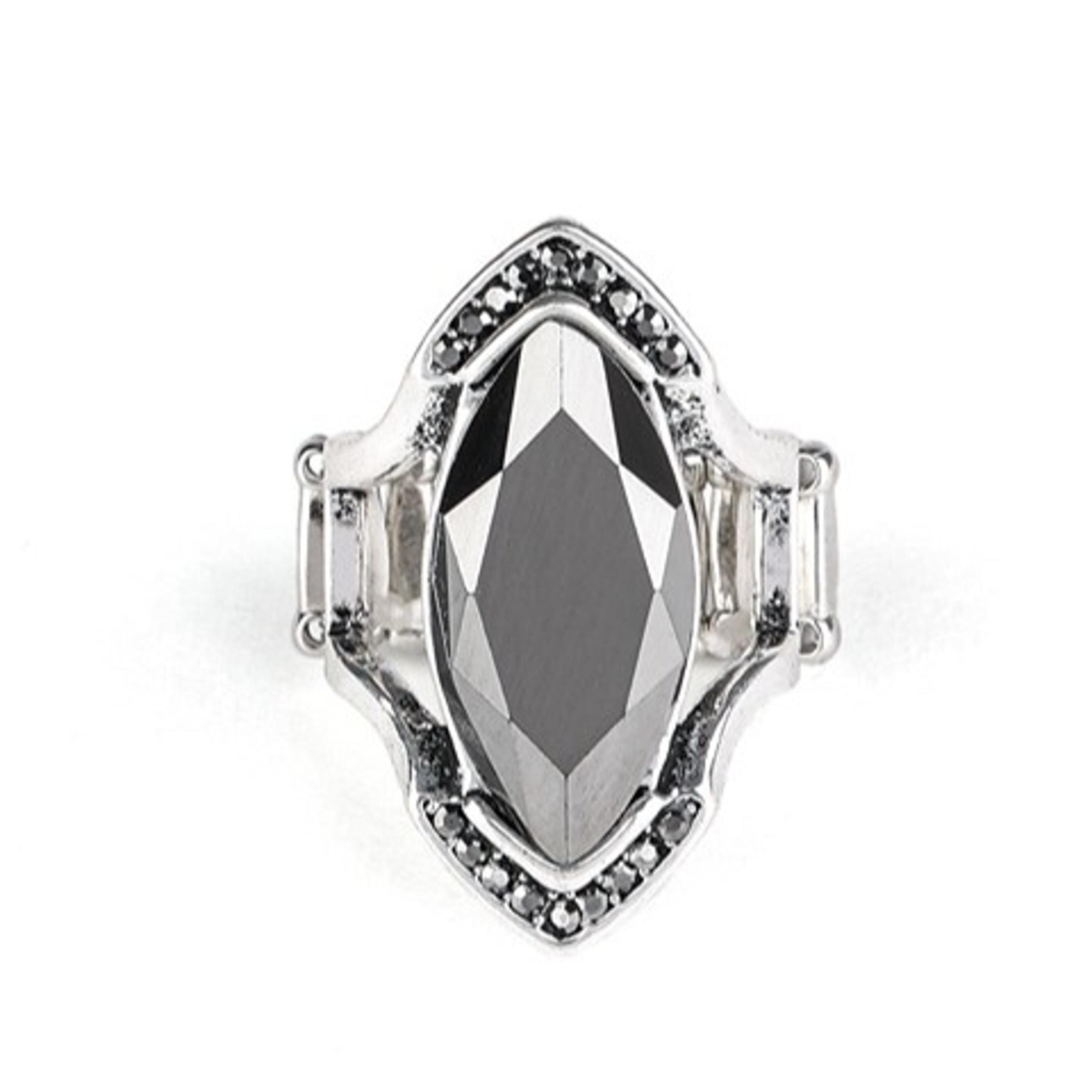 Paparazzi Leading Luster Hematite Silver Ring!