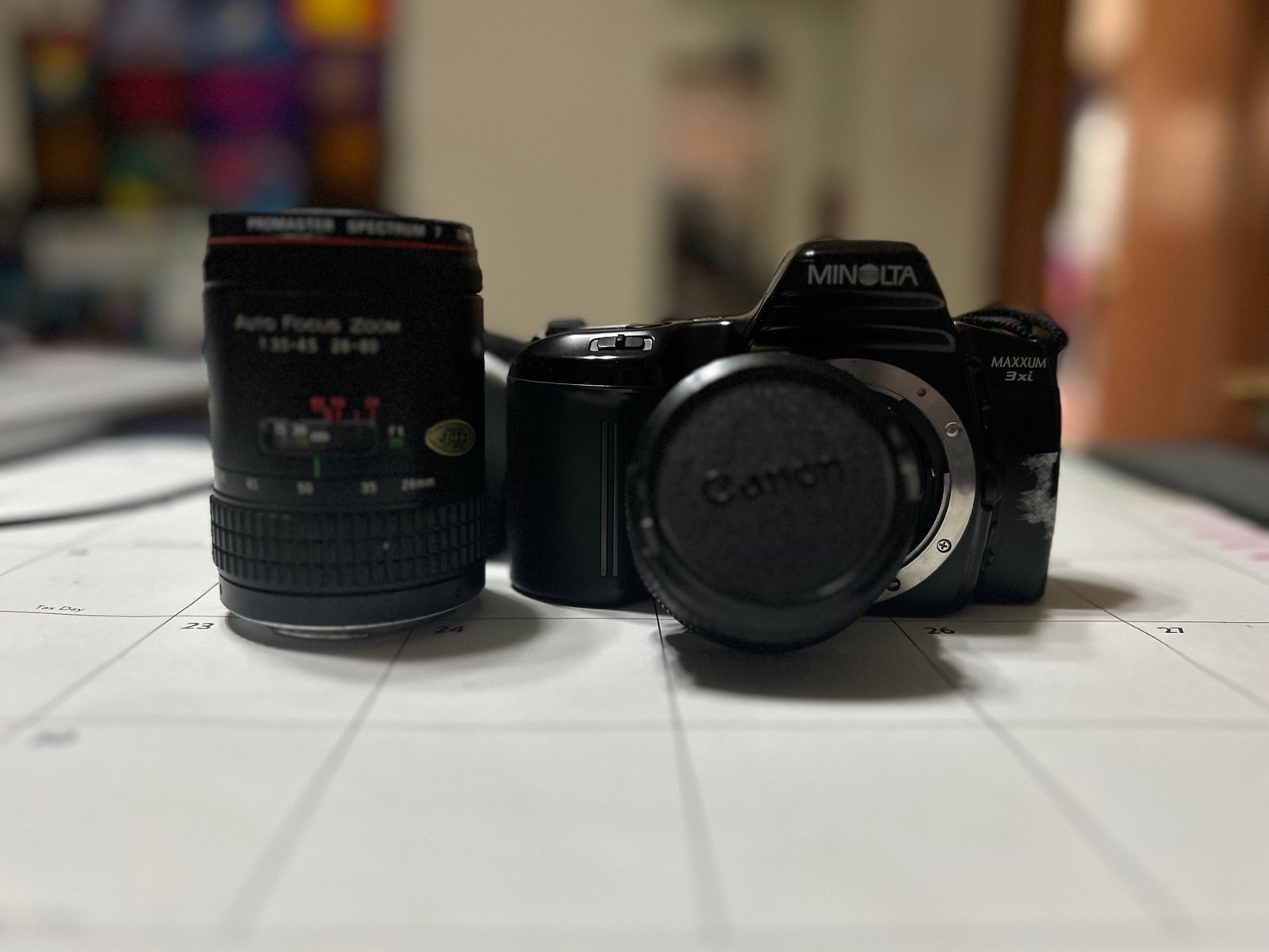 Minolta Maxxum 3Xi 35mm SLR Film Camera INCLUDES 2 Lenses BUNDLE
